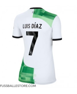 Günstige Liverpool Luis Diaz #7 Auswärtstrikot Damen 2023-24 Kurzarm
